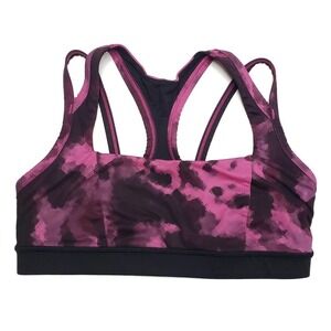 Lululemon Splendour Sports Bra 8 Raspberry Black‎